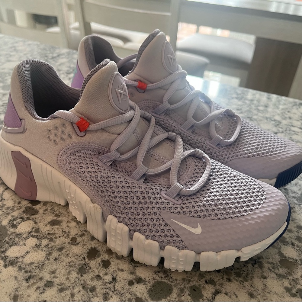 Nike Lavender and White Mesh Sneakers